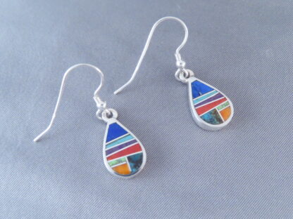 Inlaid Multi-Color ‘Teardrop’ Earrings