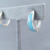 Turquoise Inlay Earrings (Smaller Huggies)