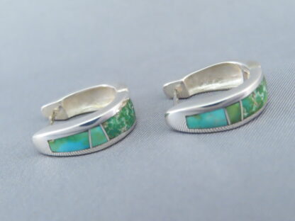 Turquoise Inlay Earrings (Sonoran Gold Turquoise)