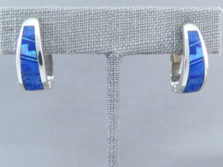 Lapis & Opal Inlay Earrings (‘Huggies’)