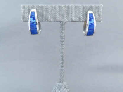 Lapis & Opal Inlay Earrings (‘Huggies’)