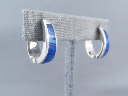 Lapis & Opal Inlay Earrings (‘Huggies’)