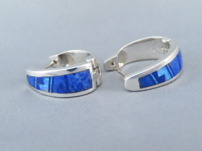 Lapis & Opal Inlay Earrings (‘Huggies’)