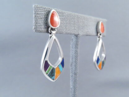 Inlaid Multi-Color Earrings