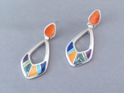 Inlaid Multi-Color Earrings