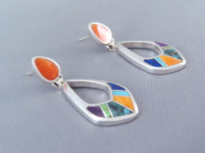Inlaid Multi-Color Earrings