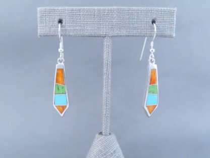 Colorful Multi-Stone Inlay Earrings