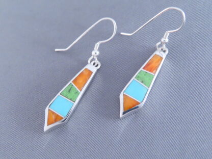 Colorful Multi-Stone Inlay Earrings