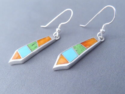 Colorful Multi-Stone Inlay Earrings