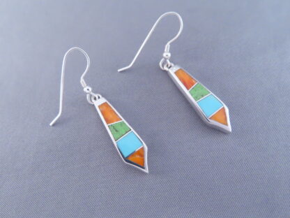 Colorful Multi-Stone Inlay Earrings
