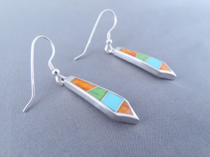Colorful Multi-Stone Inlay Earrings