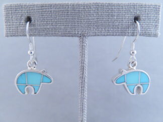 Turquoise Inlay Earrings (Bears)