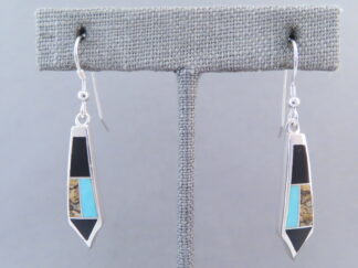Multi-Stone Inlay Earrings featuring Turquoise