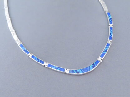 LOVELY Inlay Necklace with Lapis & Opal