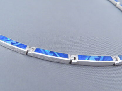 LOVELY Inlay Necklace with Lapis & Opal