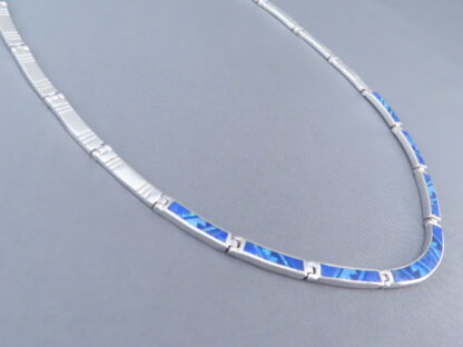 LOVELY Inlay Necklace with Lapis & Opal