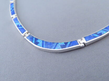 LOVELY Inlay Necklace with Lapis & Opal
