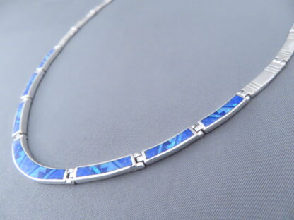 LOVELY Inlay Necklace with Lapis & Opal