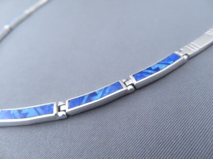 LOVELY Inlay Necklace with Lapis & Opal