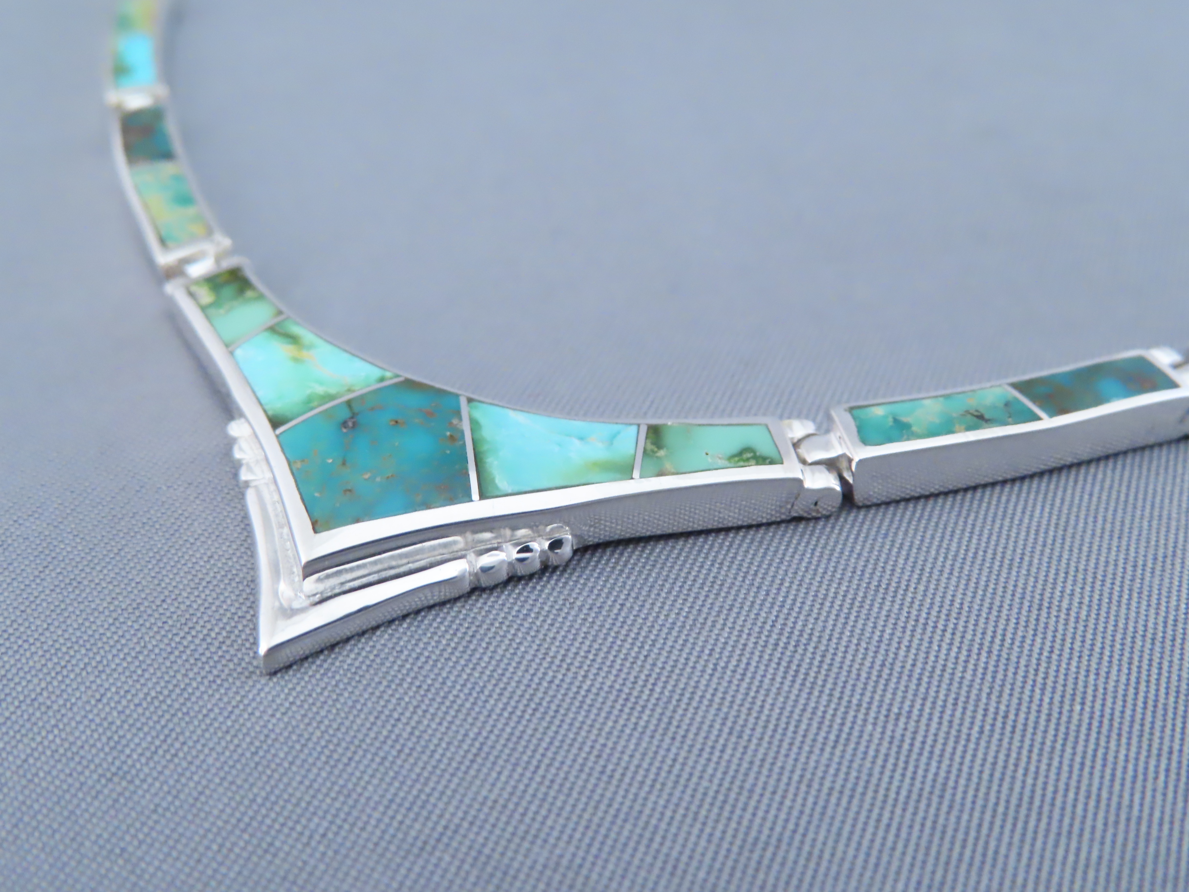 Necklace with Sonoran Gold Turquoise Inlay