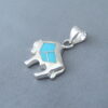 Smaller Bison Pendant with Turquoise Inlay