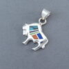 Inlaid Multi-Color Little Buffalo (Bison) Pendant