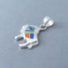 Inlaid Multi-Color Little Buffalo (Bison) Pendant