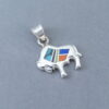 Inlaid Multi-Color Little Buffalo (Bison) Pendant