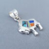 Inlaid Multi-Color Little Buffalo (Bison) Pendant
