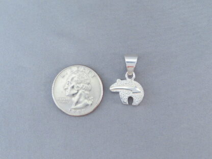 Inlaid Multi-Color Bear Pendant  (small)
