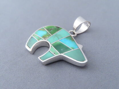 Bear Pendant with Sonoran Gold Turquoise Inlay