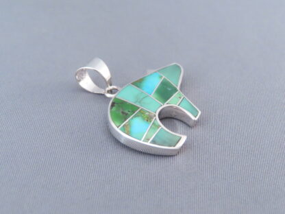Bear Pendant with Sonoran Gold Turquoise Inlay
