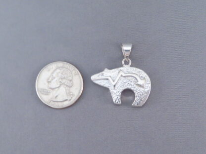 Bear Pendant with Sonoran Gold Turquoise Inlay