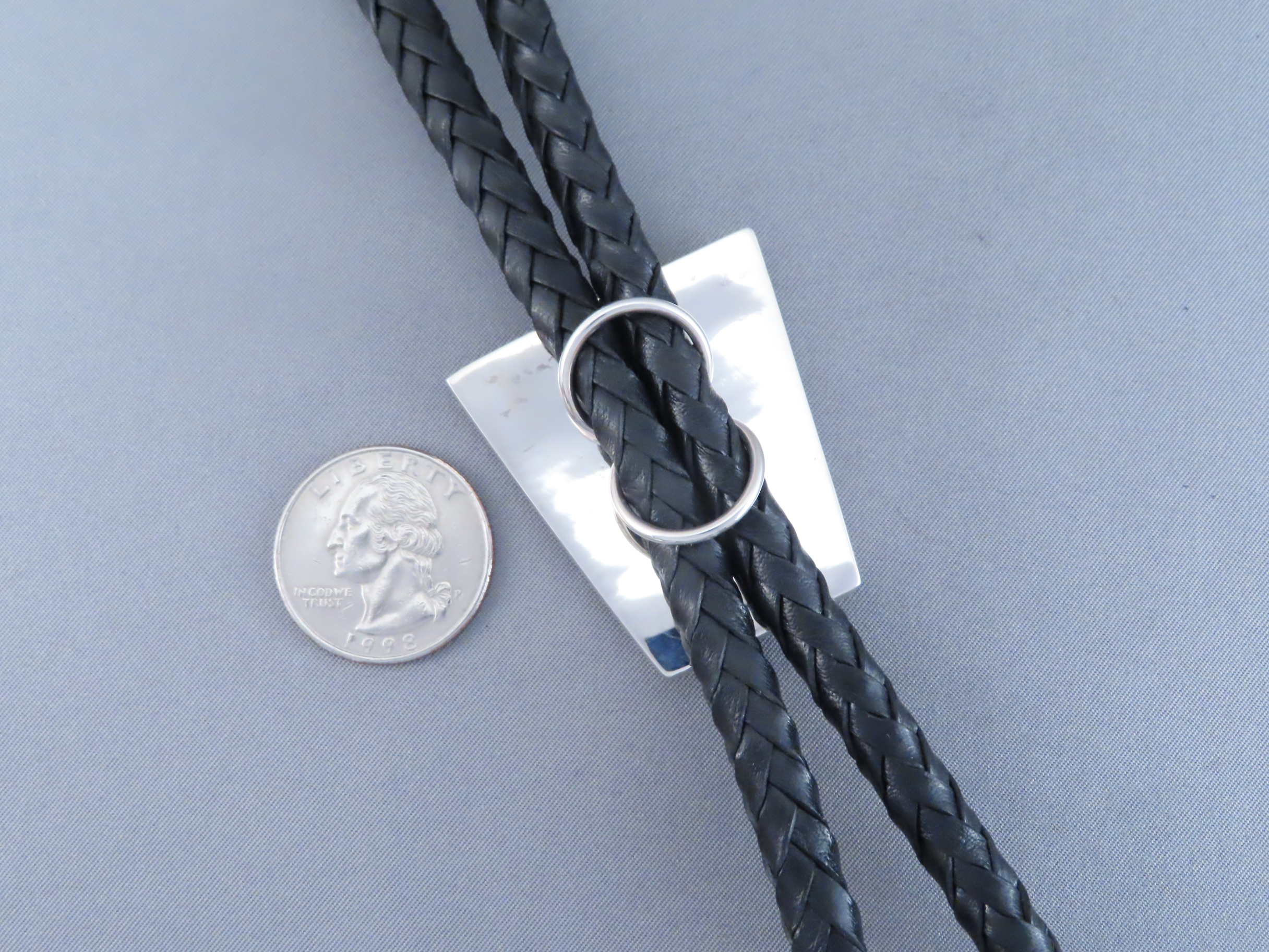 Inlaid Multi-Stone & Coral Bolo Tie