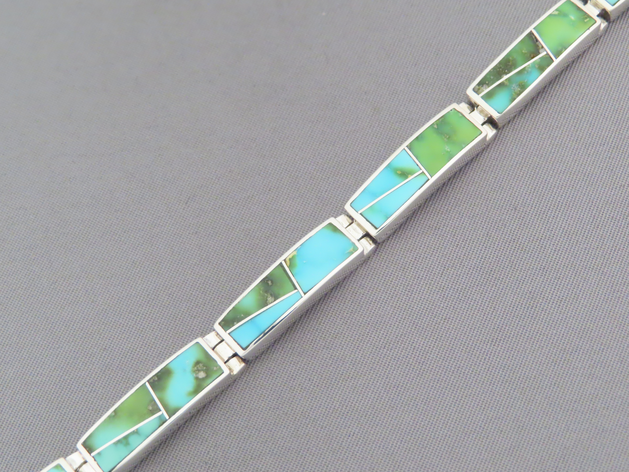 Turquoise Inlay Link Bracelet – Sonoran Gold Turquoise