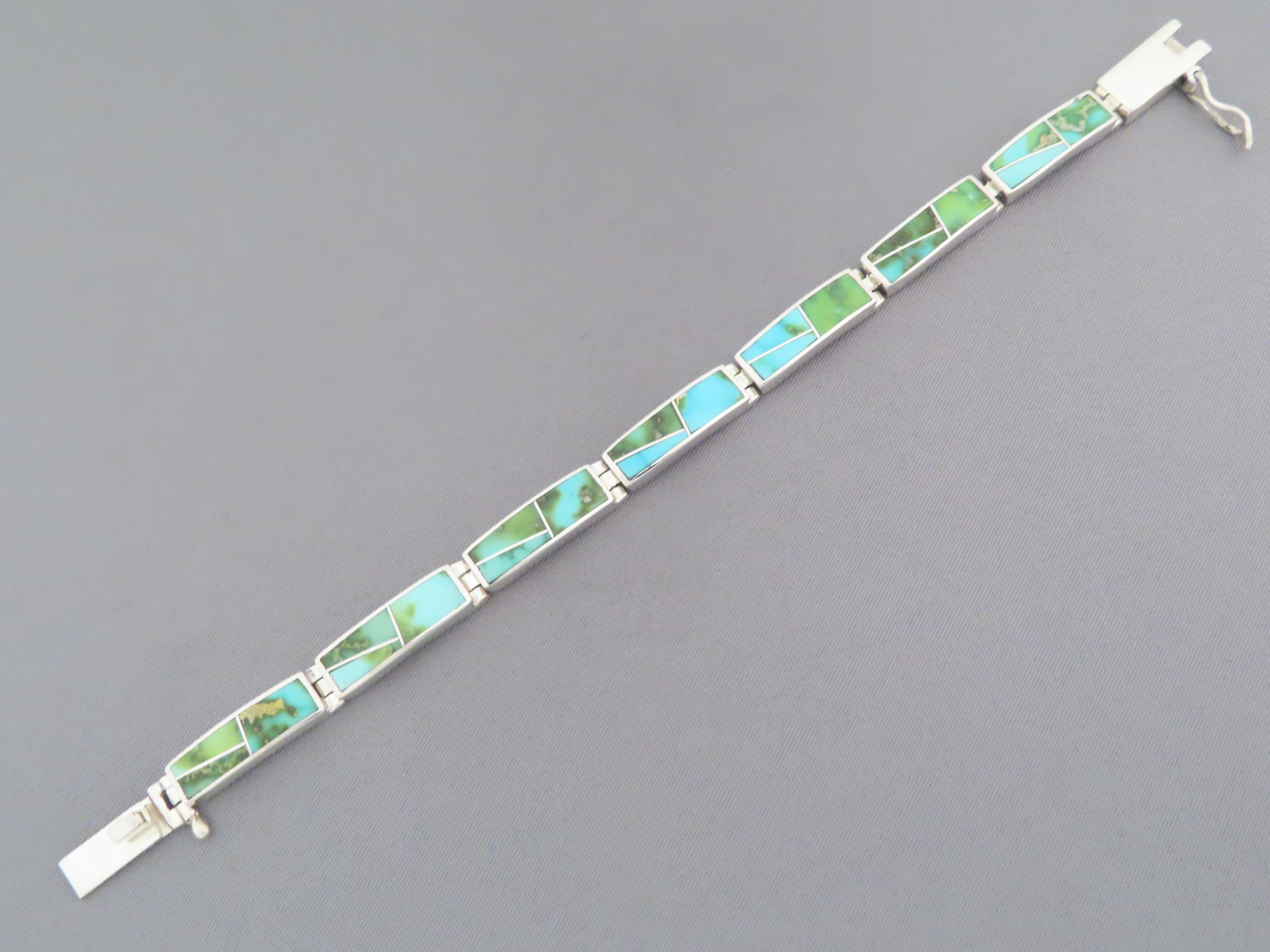 Turquoise Inlay Link Bracelet – Sonoran Gold Turquoise