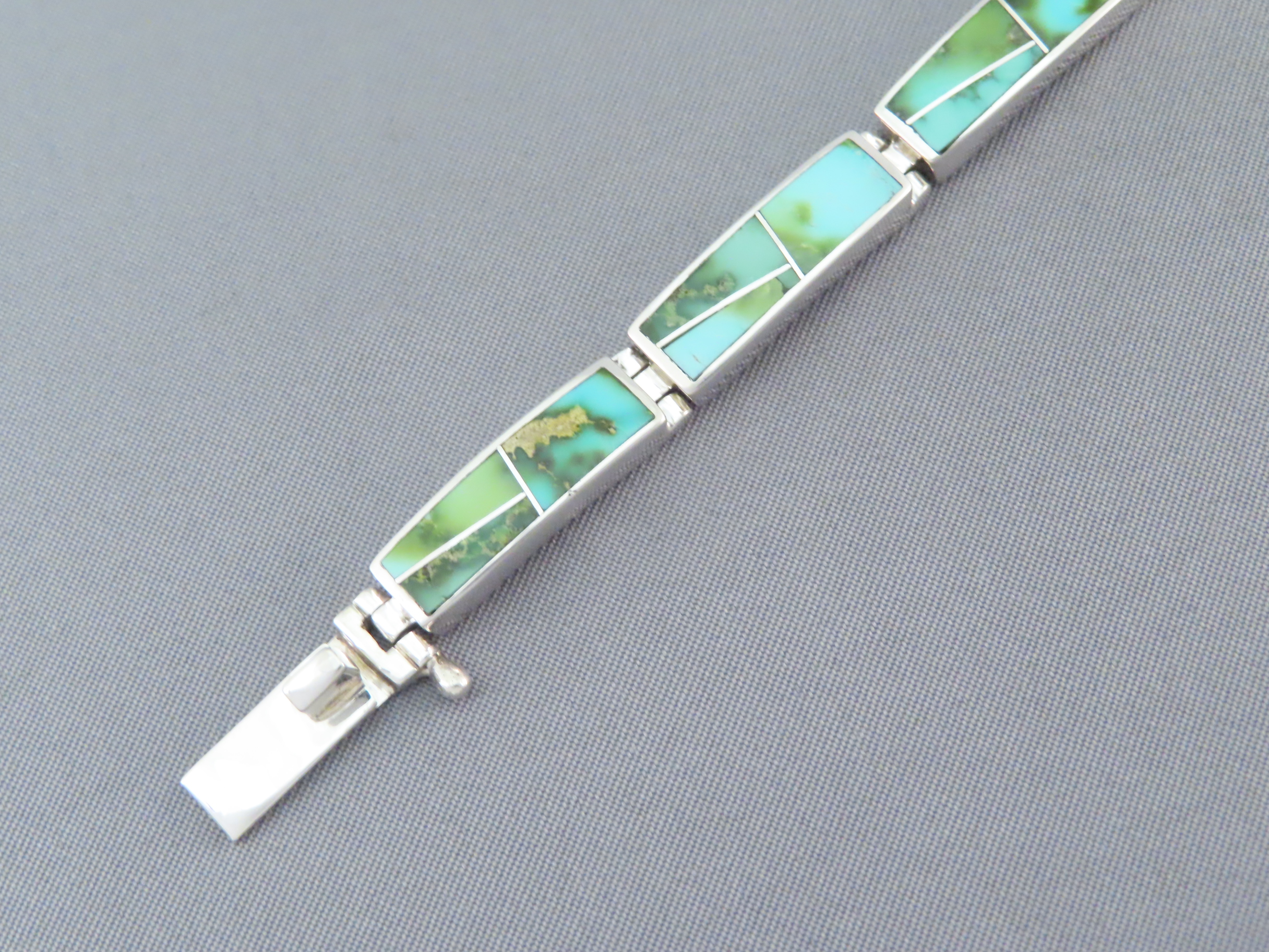 Turquoise Inlay Link Bracelet – Sonoran Gold Turquoise