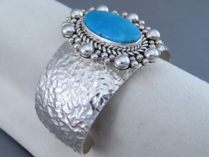 Blue Gem Turquoise Cuff Bracelet by Artie Yellowhorse