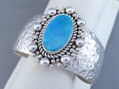 Blue Gem Turquoise Cuff Bracelet by Artie Yellowhorse