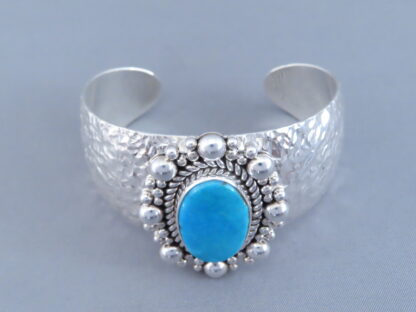 Blue Gem Turquoise Cuff Bracelet by Artie Yellowhorse