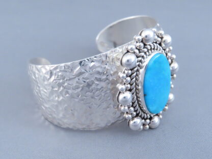 Blue Gem Turquoise Cuff Bracelet by Artie Yellowhorse