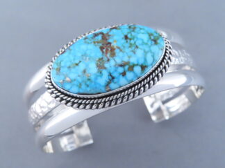Cuff Bracelet with Kingman Turquoise by Artie Yellowhorse