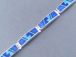 Lovely Lapis & Opal Inlay Link Bracelet