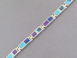 Inlaid Multi-Stone Link Bracelet (smaller)
