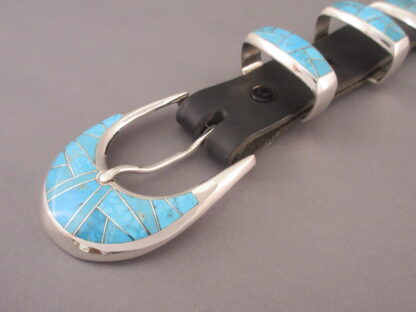 Ranger Belt Buckle Set with Turquoise Inlay