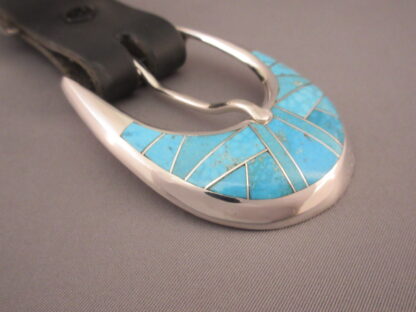 Ranger Belt Buckle Set with Turquoise Inlay