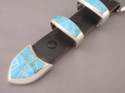 Ranger Belt Buckle Set with Turquoise Inlay