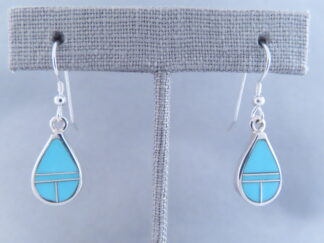 Turquoise Inlay Earrings (Teardrops)