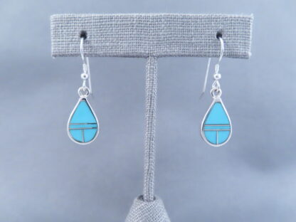 Turquoise Inlay Earrings (Teardrops)