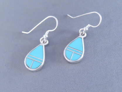 Turquoise Inlay Earrings (Teardrops)